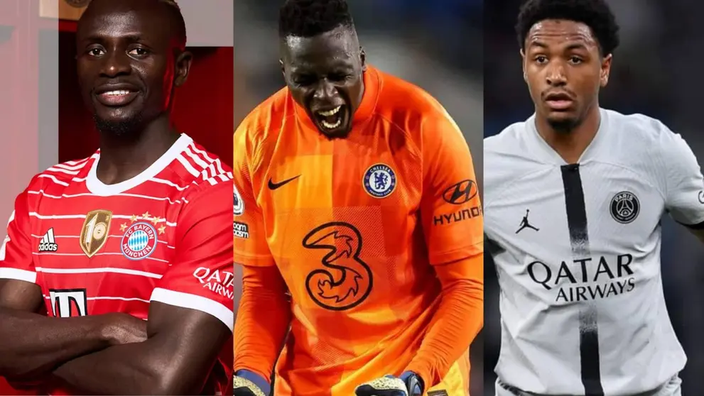 Sadio Man&eacute; (i), Edouard Mendy y
