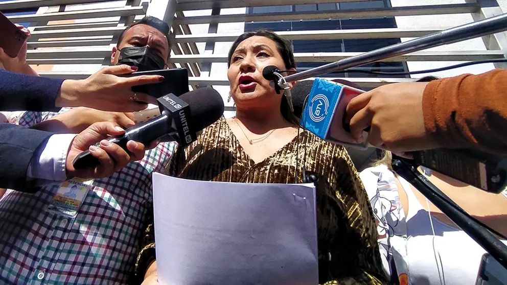 La concejal Silvia Soliz, del MAS. DICO SOL&Iacute;S