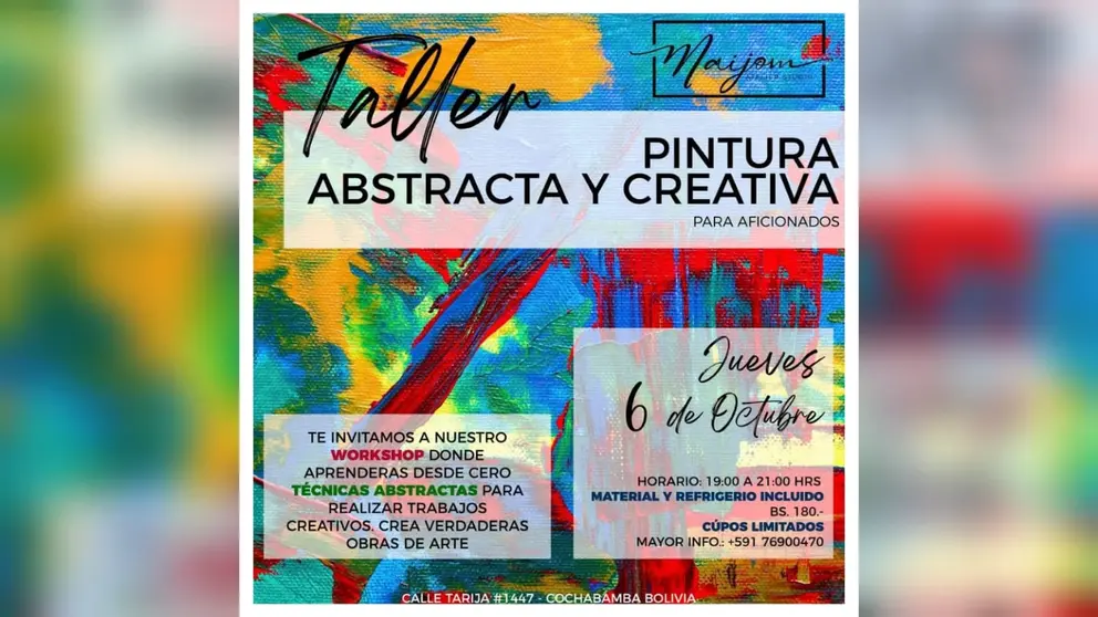 Arte gr&aacute;fico del taller de pintura abstracta y creativa