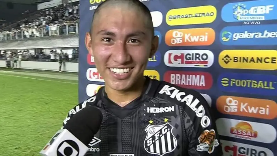 El boliviano Miguel Terceros luego de su debut con Santos. Fusi&oacute;n Deportiva