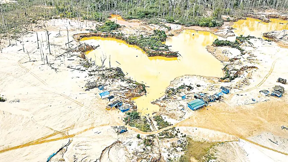 Zonas contaminadas con mercurio en la Amazon&iacute;a. ARCHIVO