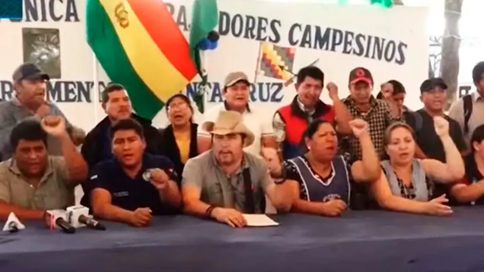 Sectores del Bloque Oriente del MAS en Santa Cruz. Foto/captura