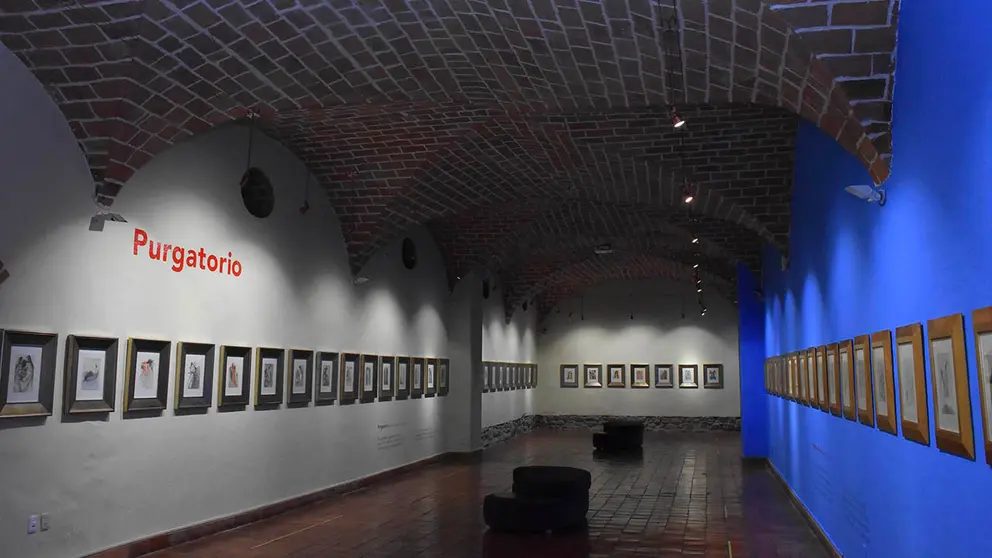 Fotograf&iacute;a de la obra "La Divina Comedia" del italiano Dante Alighieri, que se expone en el Museo Nacional de Arte, el 18 de octubre de 2022, en La Paz (Bolivia). EFE
