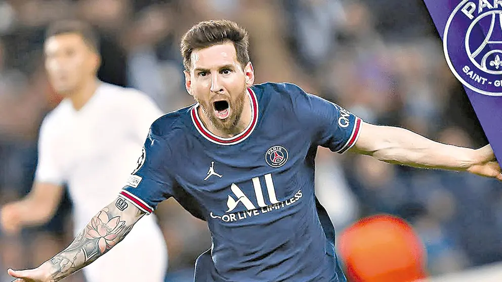 Lionel Messi celebra un gol marcado con el PSG.YOUTUBE