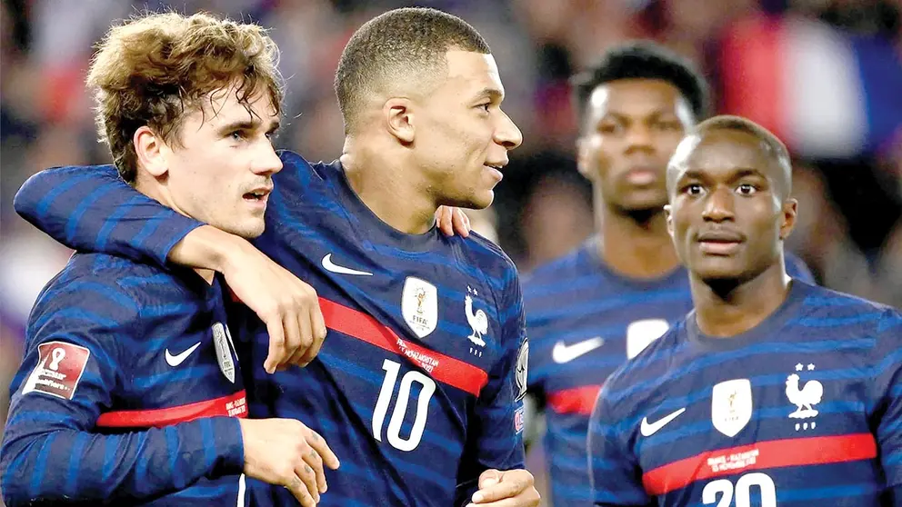 Jugadores franceses festejan una conquista en un partido anterior. EL CLARÍN