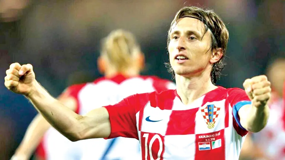 Luka Modric celebra una conquista de Croacia. RTVE