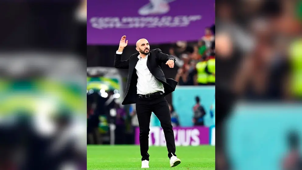 Walid Regragui, seleccionador de Marruecos, ha tenido mucho que ver con la solidez del equipo. EFE