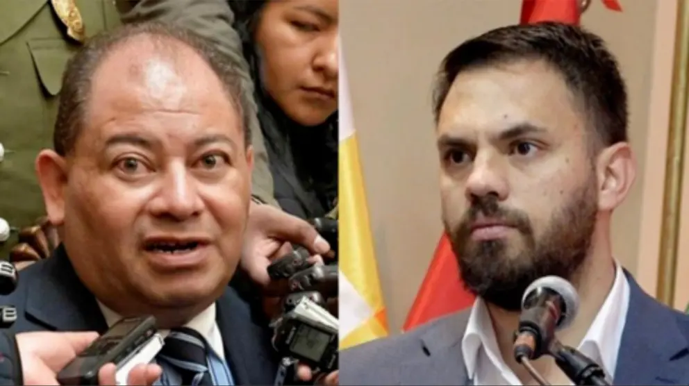 El exministro Carlos Romero y el actual ministro de Gobierno, Eduardo del Castillo. CORREO DEL SUR