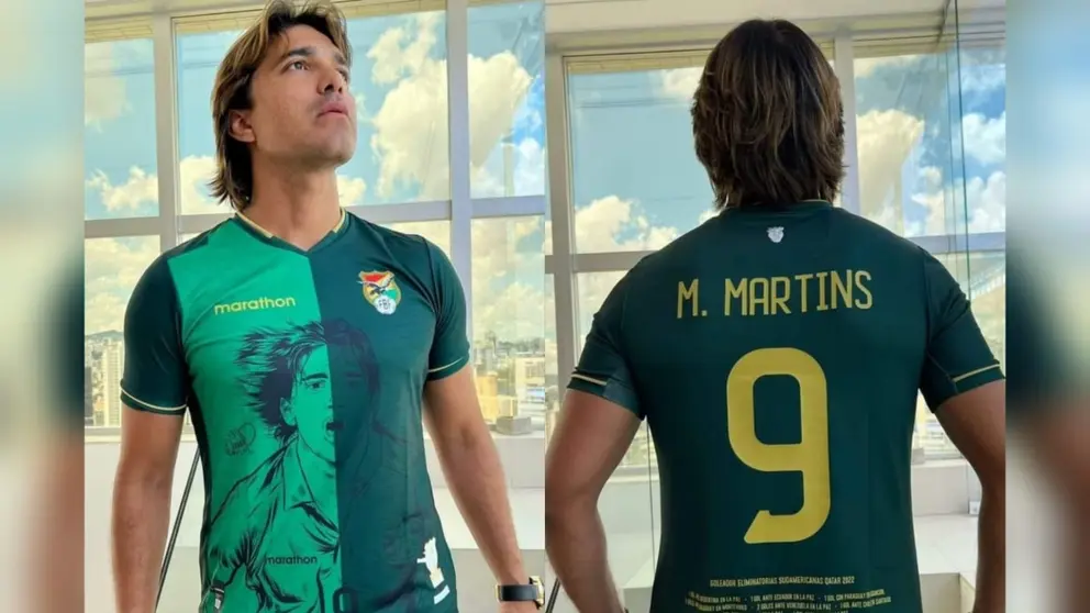 Lanzan camiseta en homenaje a Martins, el goleador de las Eliminatorias. RRSS