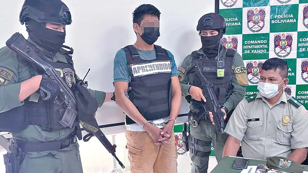 La Polic&iacute;a captura a Ronaldo S.R., quien intent&oacute; matar a su concubina. PERLA DEL ACRE
