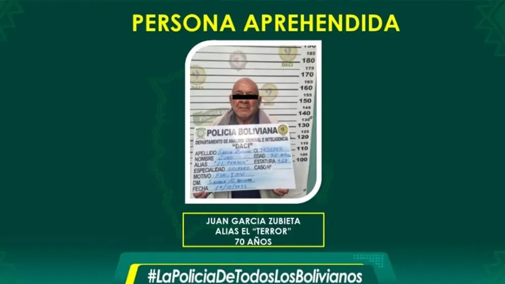 Juan Garc&iacute;a, delincuente de la tercera edad conocido como El Terror.