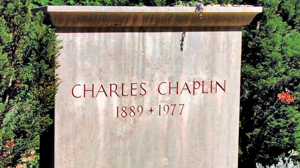 La tumba de Charles Chaplin, en Ginebra, Suiza.           SWISSINFO
