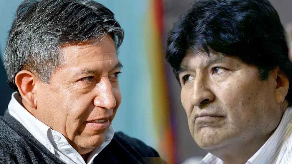 David Choquehuanca, vicepresidente de Bolivia y Evo Morales, jefe nacional del MAS./ Composici&oacute;n OPINI&Oacute;N