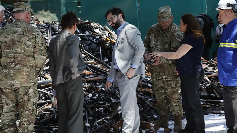 Sobre armas en Chile. EFE