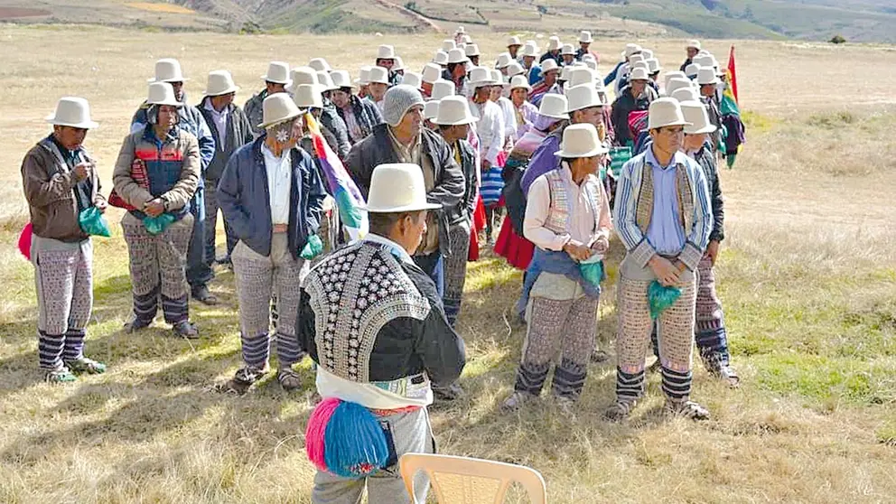 Las elecciones en Raqaypampa, en junio pasado.            TRIBUNAL ELECTORAL