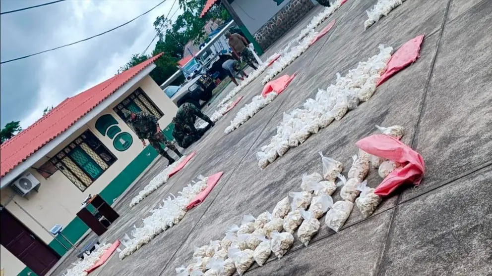 Umopar secuestra 700 kilos de coca&iacute;na, armas y municiones en casa r&uacute;stica de Villa Tunari