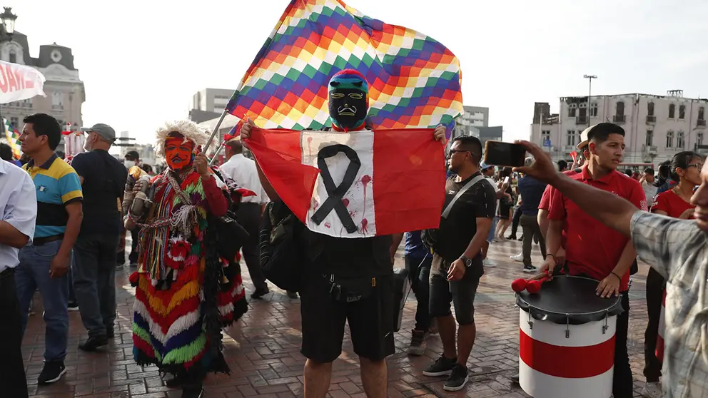 Sobre protestas en Per&uacute;. EFE