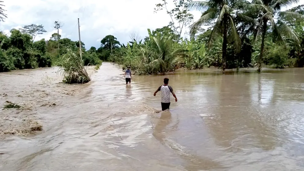 Una zona inundada del Tr&oacute;pico de Cochabamba, en 2022. ABI-ARCHIVO