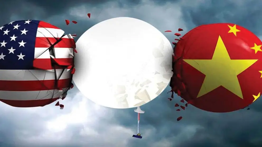 Imagen de referencia de globos derribados en Estados Unidos y la fricción con China. LA IZQUIERDA DIARIO