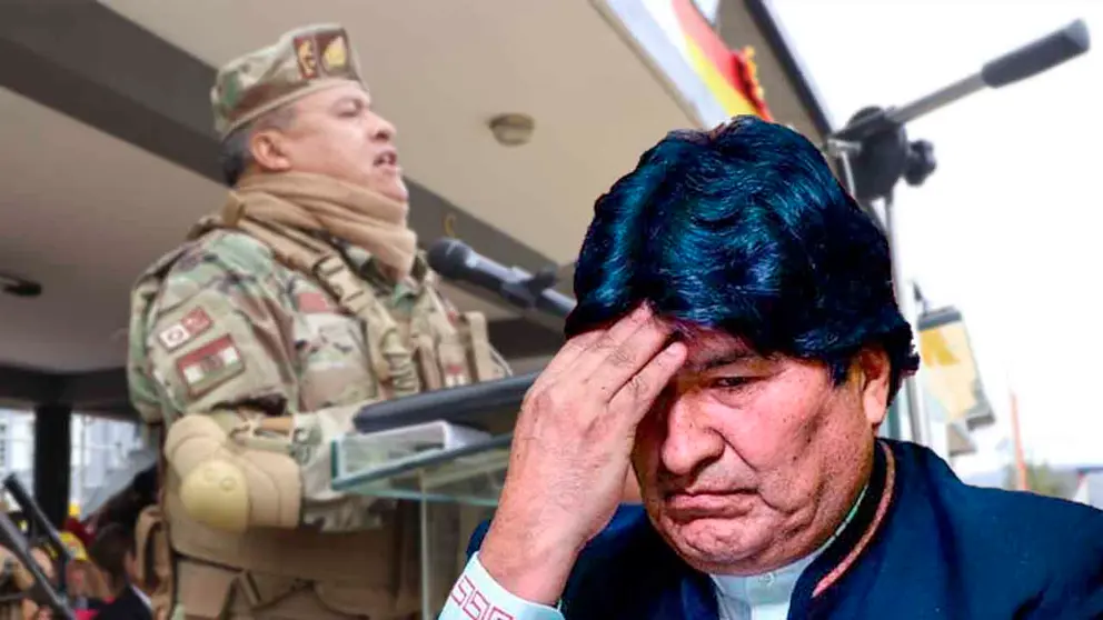 El comandante Zu&ntilde;iga, el l&iacute;der del MAS Evo Morales. COMPOSICI&Oacute;N OPINI&Oacute;N