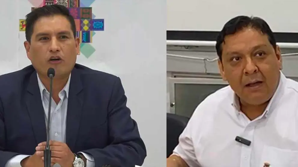 El ministro de Salud, Jeyson Auza, y el secretario de Salud, Edil Toledo. ERBOL