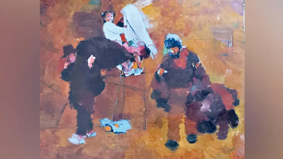 Una obra de arte pintada por Ruperto Salvatierra. CORTES&Iacute;A