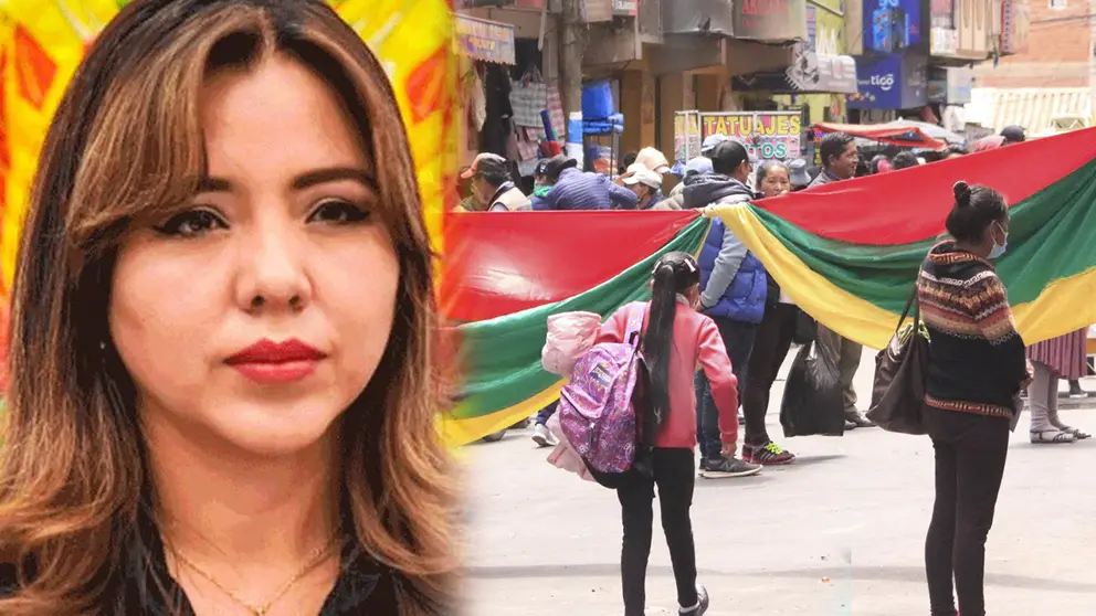 Ministra Alc&oacute;n habl&oacute; con los medios. ERBOL Y APG