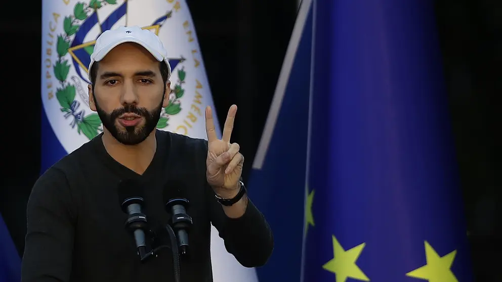 El presidente de El Salvador, Nayib Bukele, en San Salvador. EFE