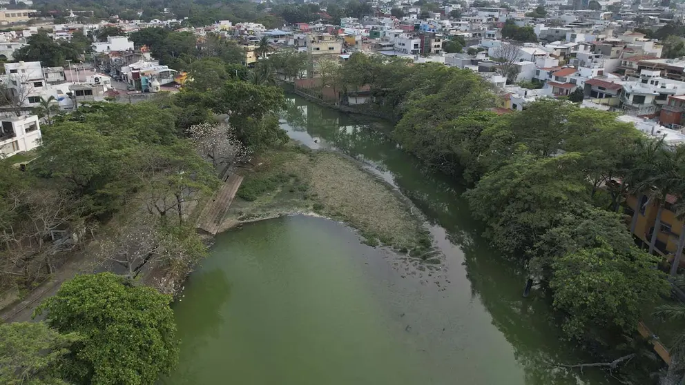 Fotograf&iacute;a a&eacute;rea tomada desde un dron que muestra la Laguna de las IIusiones en el municipio de Villahermosa, en M&eacute;xico. Imagen de archivo./ EFE