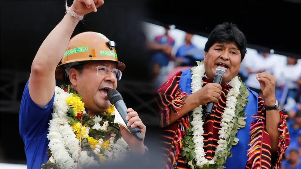 Luis Arce, presidente de Bolivia, y Evo Morales, expresidente./ APG