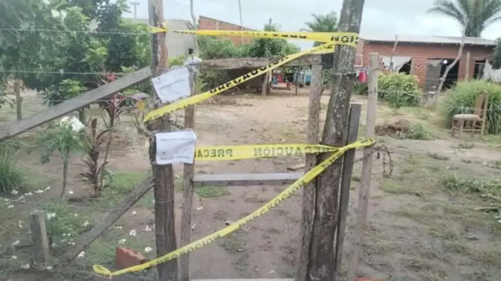 Vivienda en la que ocurri&oacute; el feminicidio, en Cotoca. EL DEBER