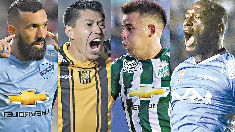 De izquierda a derecha: Ronnie Fern&aacute;ndez, Diego Wayar, Leonardo Vaca y Jos&eacute; Luis Sinisterra./ APG