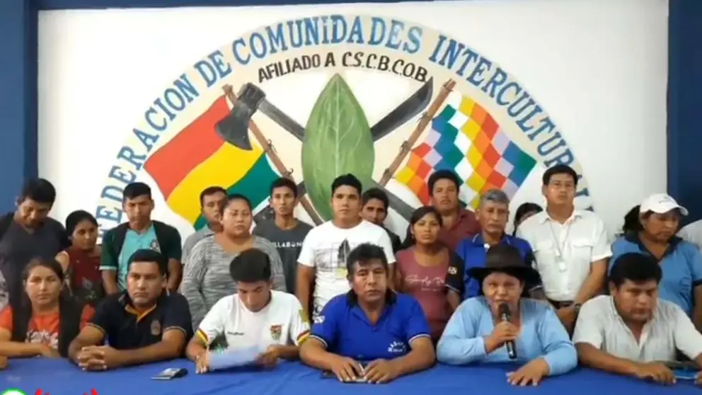 Conferencia de dirigentes en el Tr&oacute;pico de Cochabamba./ CAPTURA DE VIDEO RKC