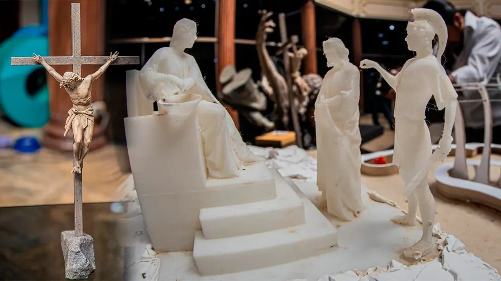 Algunas de las esculturas que forman parte del proyecto para el Cristo de la Concordia.  ALCALD&Iacute;A DE COCHABAMBA