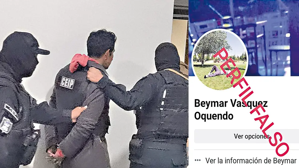 Moisés A.H., presunto &ldquo;violador serial&rdquo; (i). El perfil falso que usaba para captar a víctimas (d)./ MARIELA COSSÍO-FACEBOOK