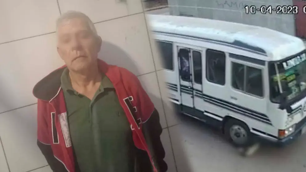 El conductor del micro (i) el bus tras atropellar a un can (d). COMPOSICI&Oacute;N OPINI&Oacute;N