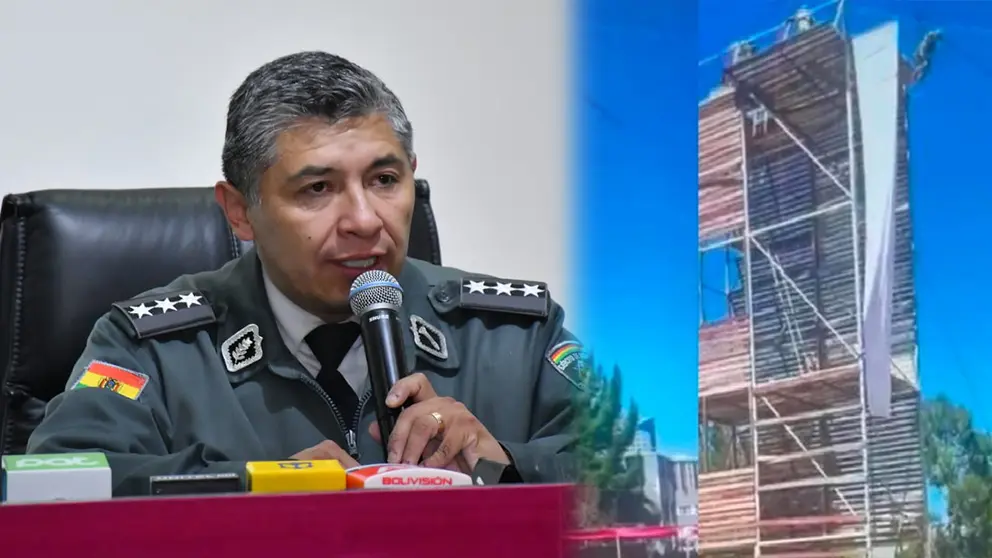 El Director de Comunicaci&oacute;n del Ej&eacute;rcito Coronel Edmundo Soria, en conferencia de prensa./ APG