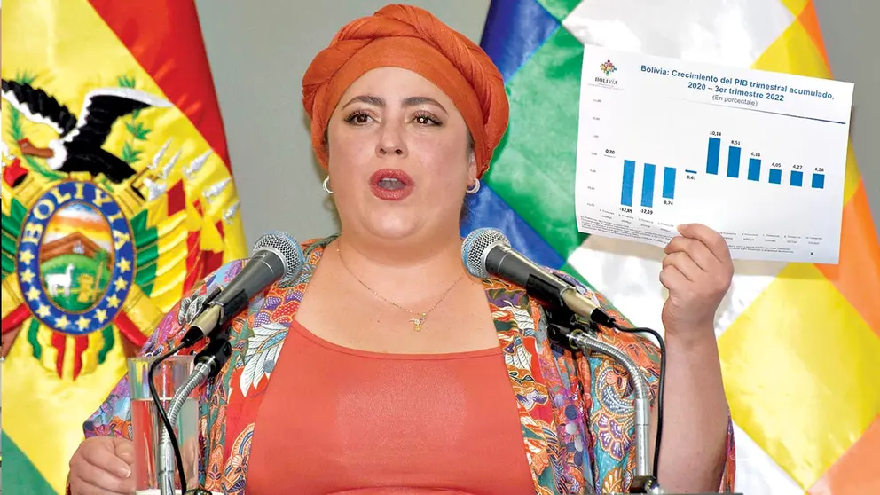 La ministra de la Presidencia, Mar&iacute;a Nela Prada./ APG