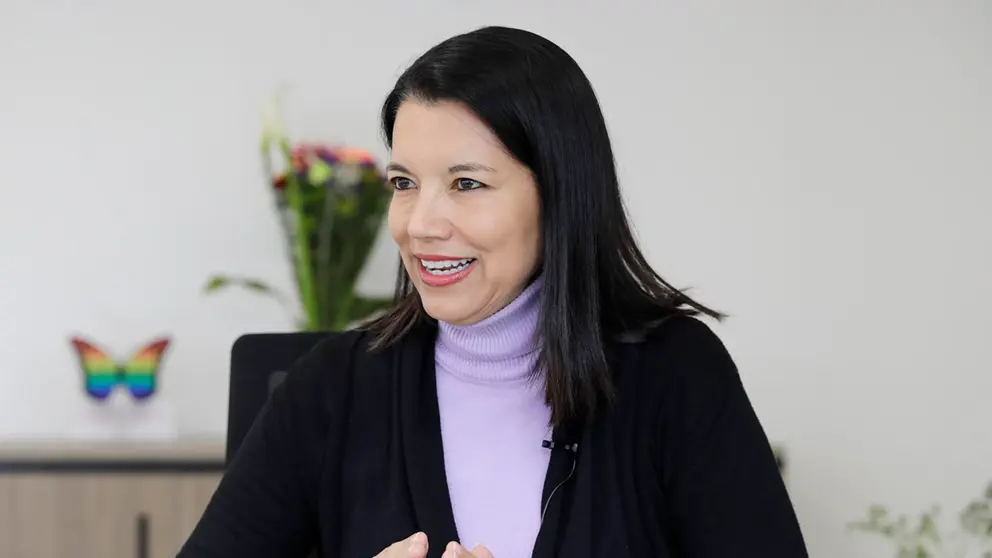 La directora general de la Unidad de B&uacute;squeda de Personas dadas por Desaparecidas (UBPD), Luz Janeth Forero Mart&iacute;nez, habla durante entrevista con EFE./ EFE