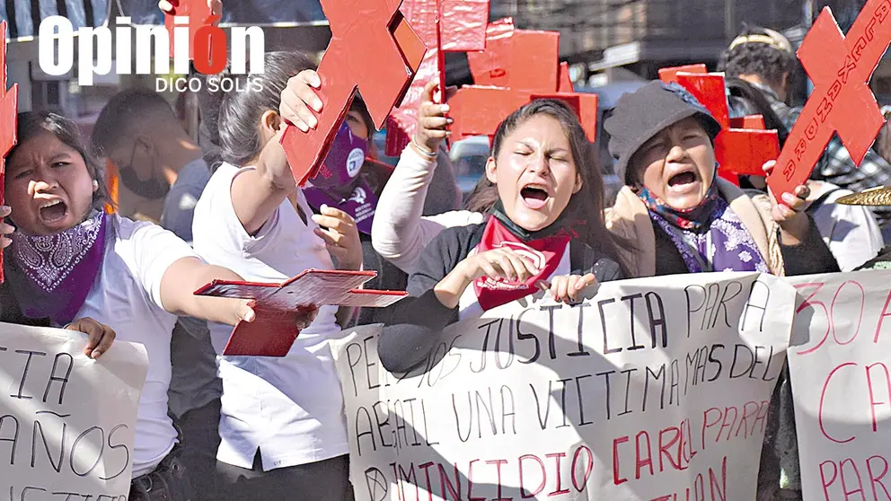 Marchan contra los feminicidios./ DICO SOL&Iacute;S