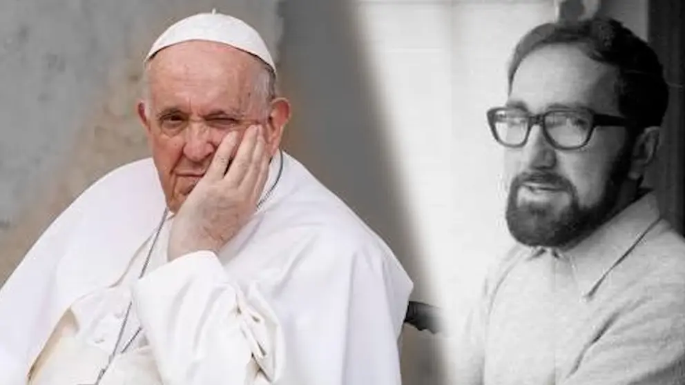 Del lado izquierdo, el Papa Francisco. Del otro, el cura Alfonso Pedrajas, acusado de abuso sexual sistem&aacute;tico en Bolivia. Composici&oacute;n OPINI&Oacute;N