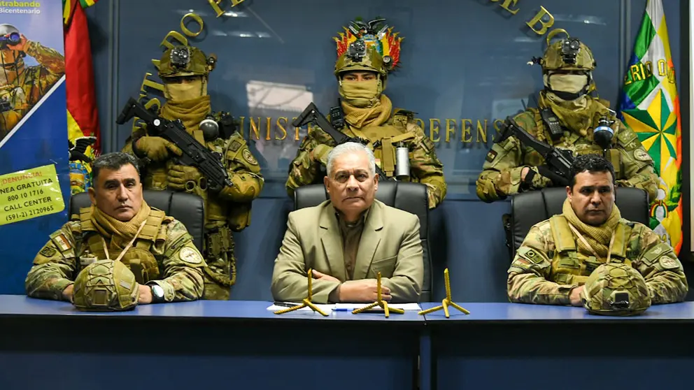 Conferencia de prensa del Viceministerio de Lucha Contra el Contrabando./ MINISTERIO DE DEFENSA