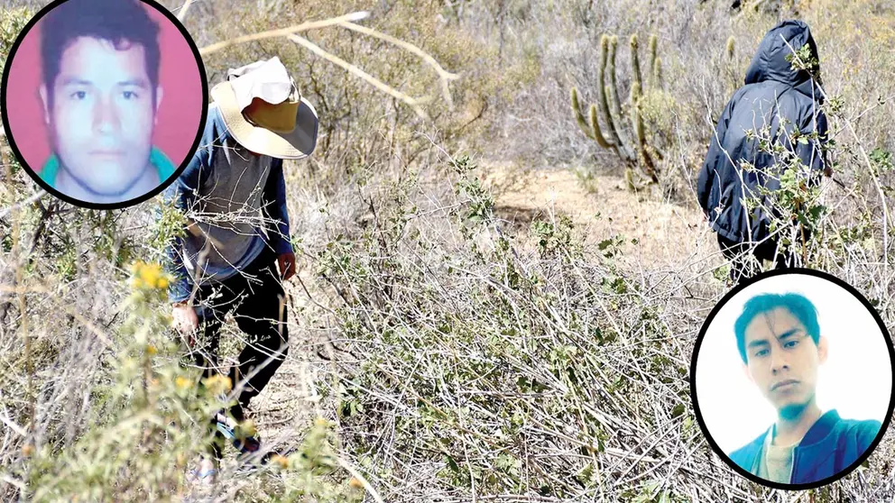 Rastrillaje en el cerro que une a los municipios de Arbieto y Sacaba, Cochabamba, donde hallaron restos óseos./ NOÉ PORTUGAL