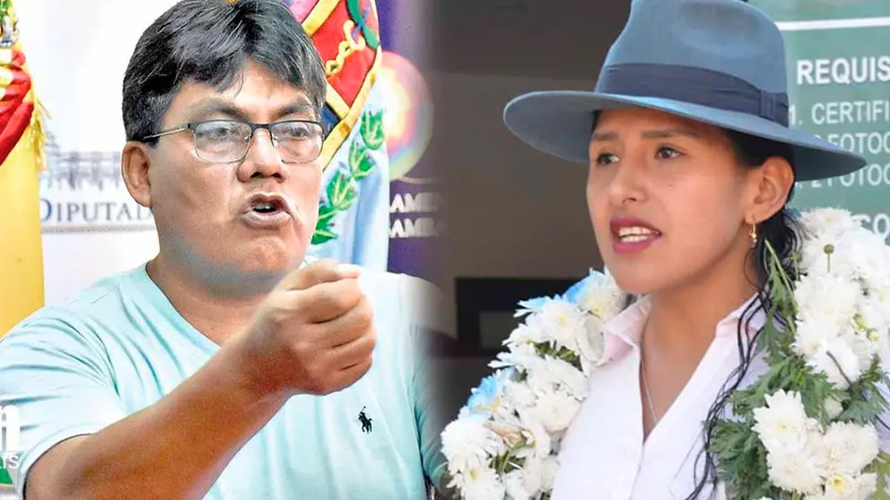 El diputado del MAS H&eacute;ctor Arce (i) la directora del Segip de Cochabamba, Arminda Choque. COMPOSICI&Oacute;N OPINI&Oacute;N