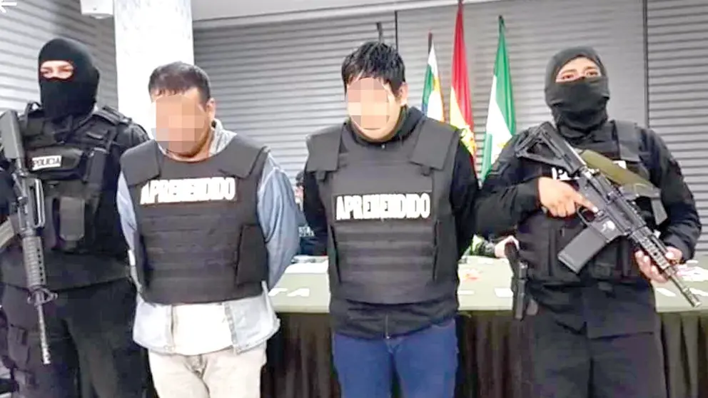 Los dos hombres encarcelados por el secuestro de Hernán Siancas./ POLICÍA