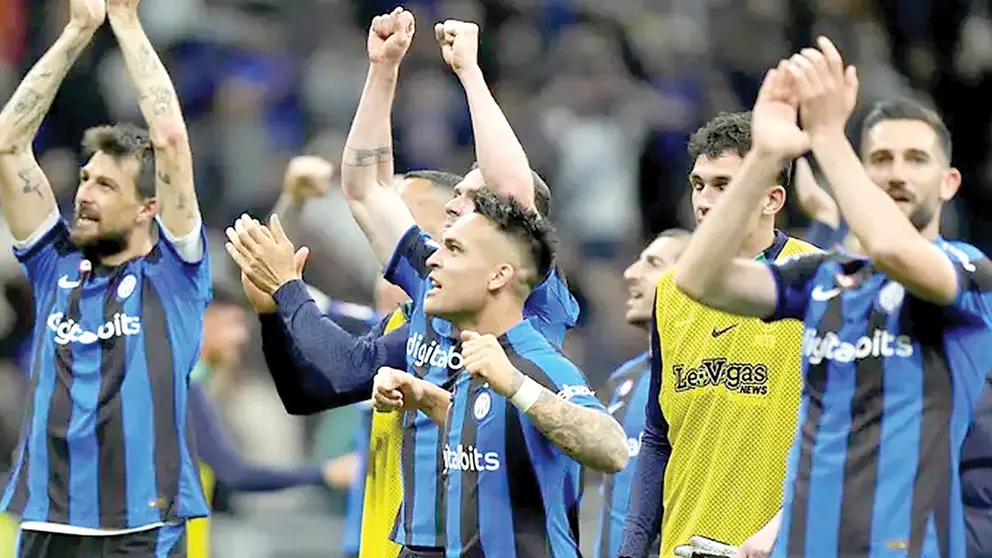Jugadores del Inter celebran una victoria anterior./ LA VOZ