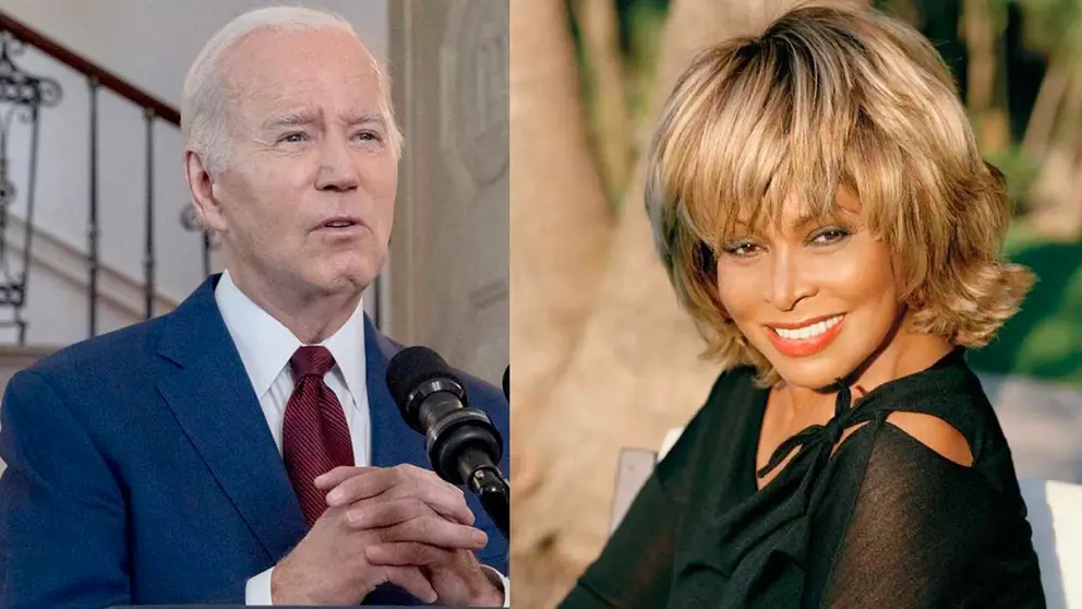 El presidente de Estados Unidos, Joe Biden y la cantante Tina Turner./ ARCHIVO-EFE
