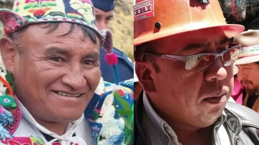 El diputado El&iacute;as Choque (i) y el senador Hilari&oacute;n Padilla, ambos del MAS, fallecidos en mayo de 2023. Composici&oacute;n OPINI&Oacute;N