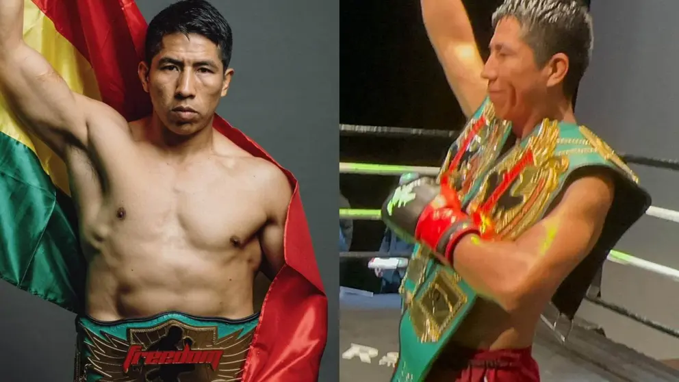 Marcos V&aacute;squez, bicampeón de muay thai en EEUU. MUAY THAI BOLIVIA