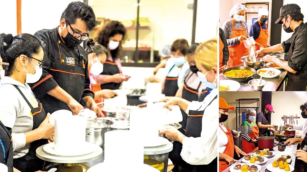 El emprendimiento lleva tres años  vigente y busca que mujeres y hombres logren su  independencia económica a través de la cocina./ SABER Y SABOR